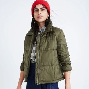 Madewell Puffer Jacket- Military Surplus extra Small
